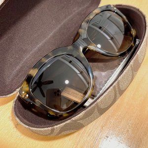 [NEW] Coach Woman Sunglasses, Tortoise Lenses Acetate Frame, Brown